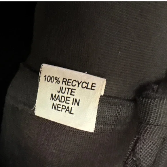 Kathmandu Burlap Backpack Boho  Upcycled Rice Sack Jute Multicolor Festival Bag - Picture 5 of 5